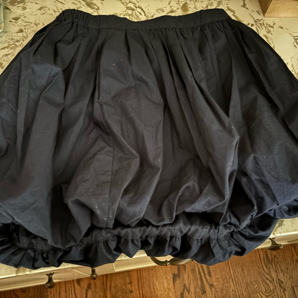 Anthropologie Navy Bubble Mini Skirt Size Small